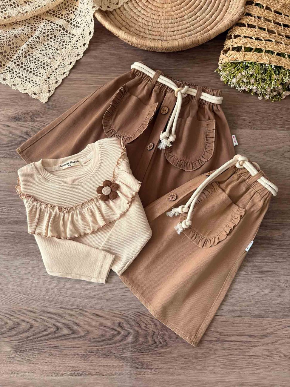 بلوز دامن کتان گیسو