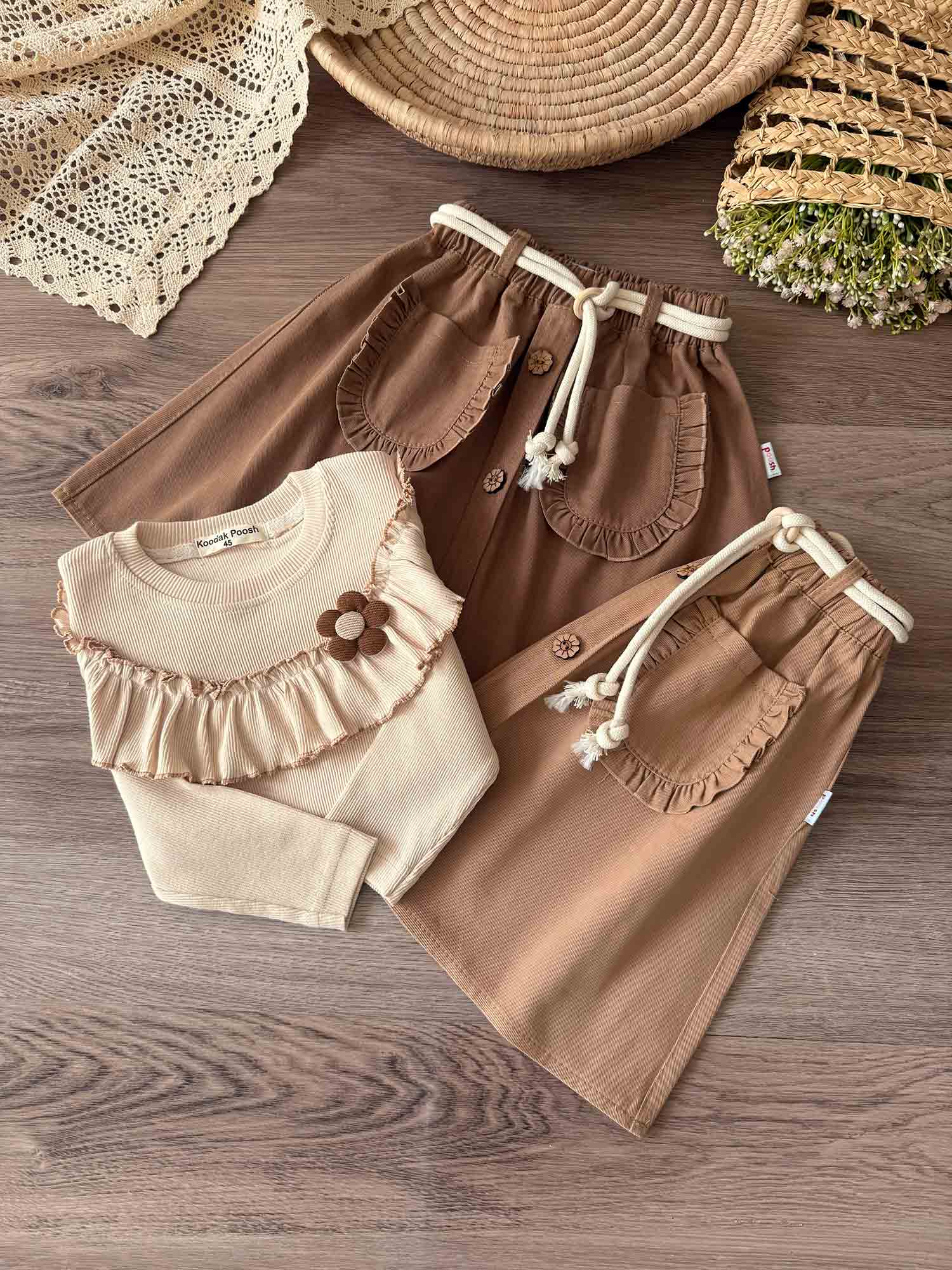 1 بلوز دامن کتان گیسو