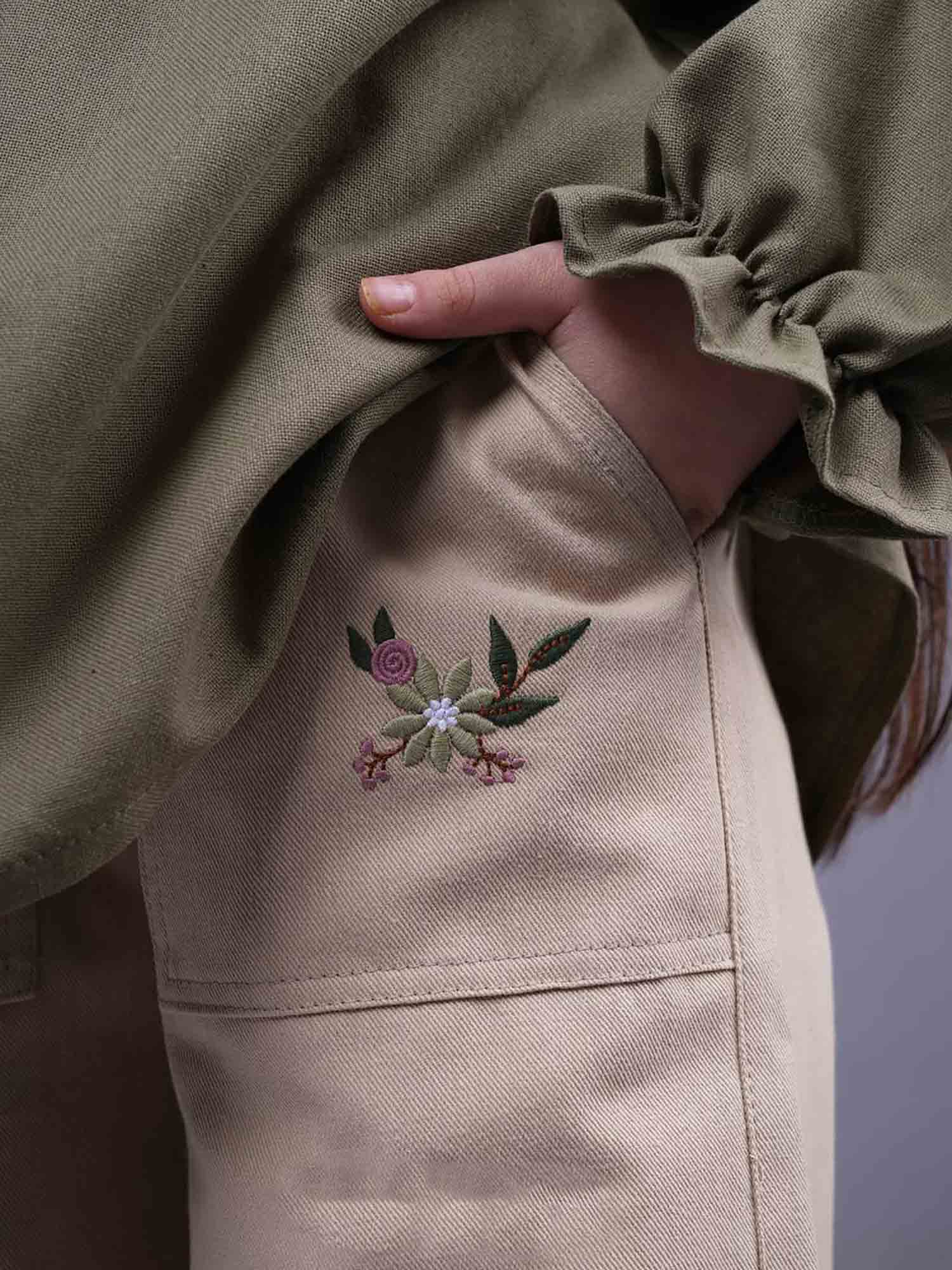 4 شومیز شلوار کتان گلدوزی