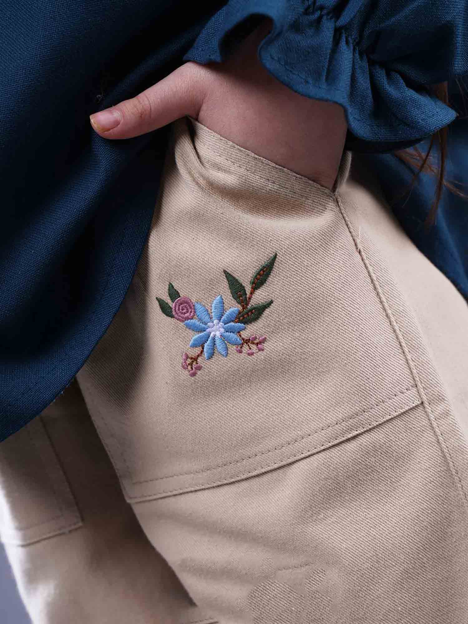 6 شومیز شلوار کتان گلدوزی