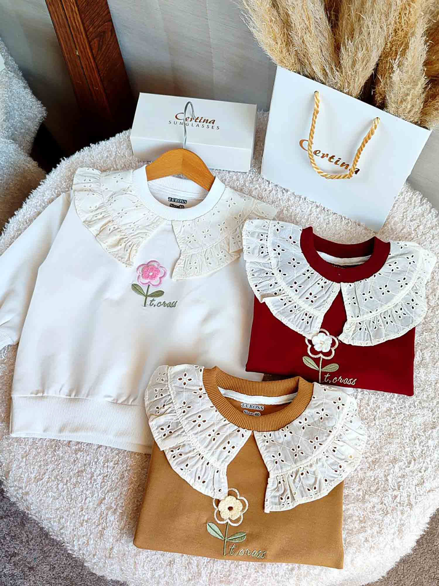 2 دورس تکی یقه خامه دوزی